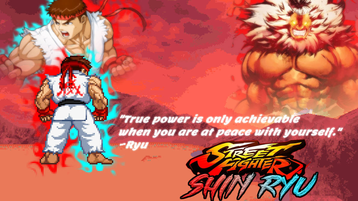 Street Fighter Shin Ryu Poster by TheBlueInk on DeviantArt