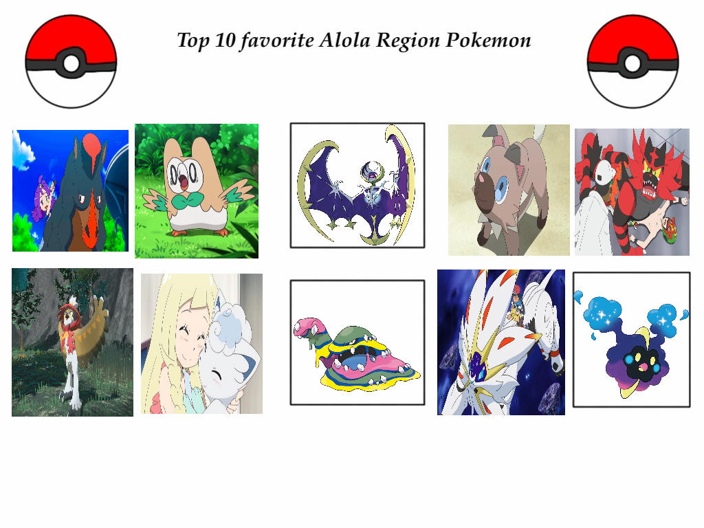 Top 10 Favorite Alola Pokemon by Rebelartist92 on DeviantArt