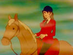 Fujiko Mine Riding her Horse 3