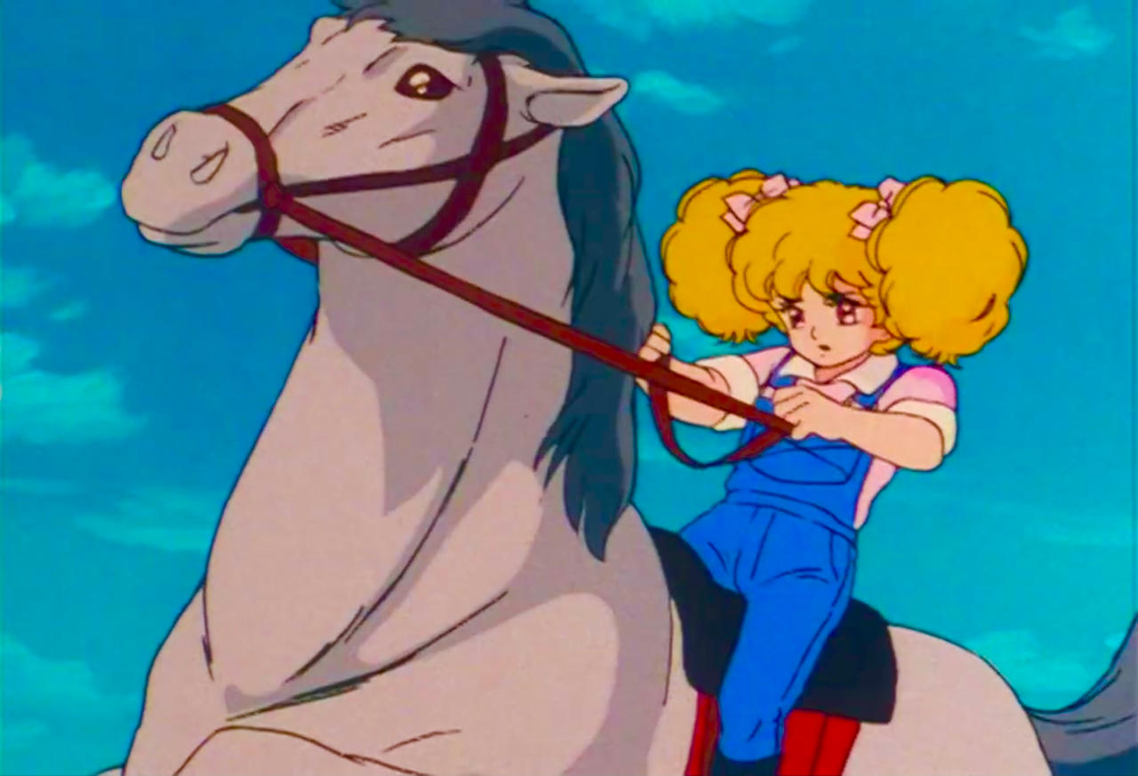 Lynn Russell riding a White Horse 4 by SawaOkita39 on DeviantArt