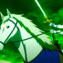 Roxy Hart Riding Her White Horse