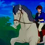 Catherine Baker riding her White Horse 13