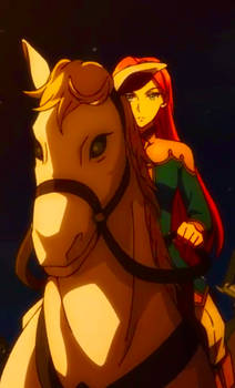 Eclair Seaetto Riding her White Horse 5