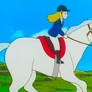 Priscilla Riding Her White Horse 2