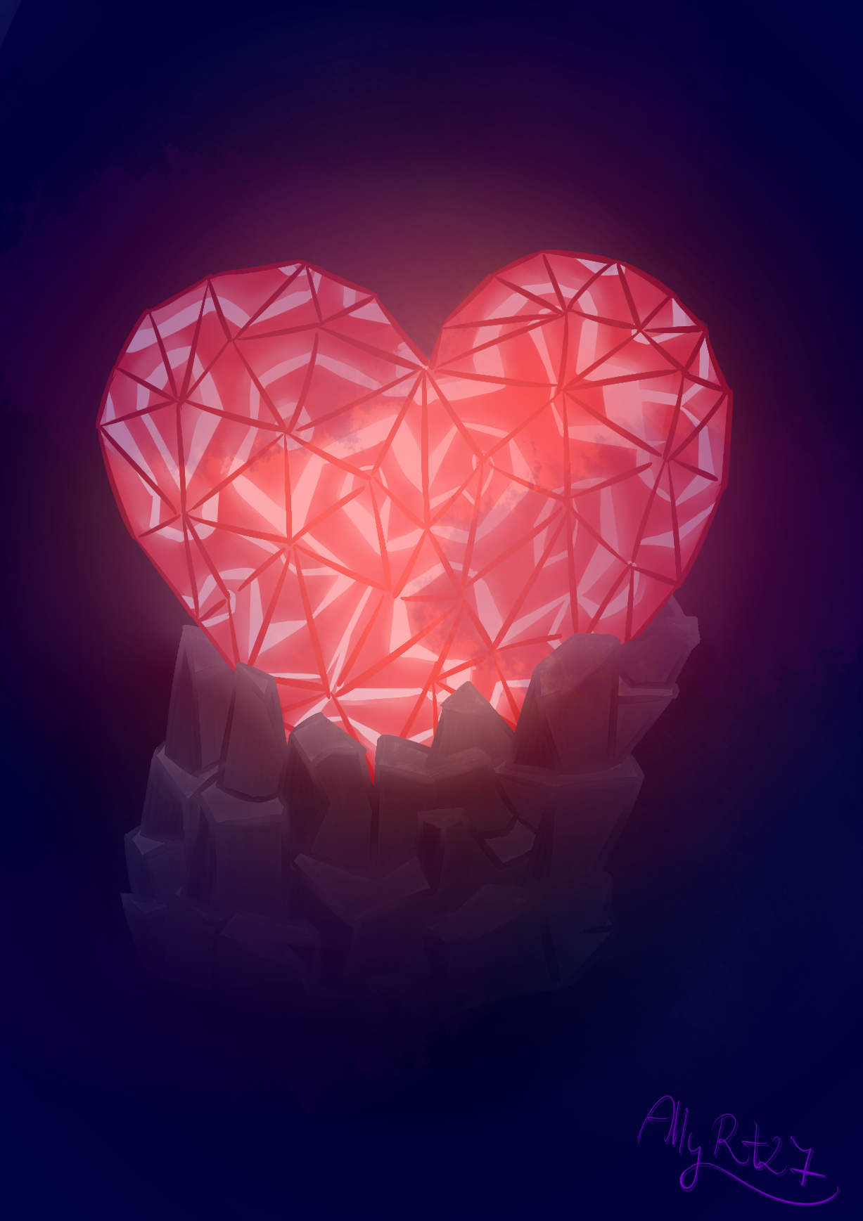 Heart Crystal By Allyrt27 On Deviantart Heart Crystal By Allyrt27 On Deviantart