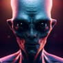 The Neon Alien. AI Art