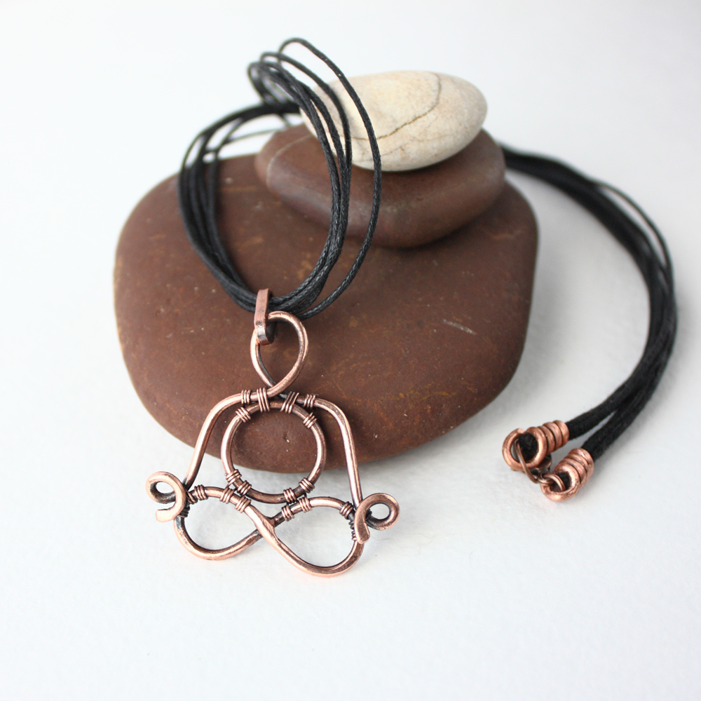 Copper pendant YOGA