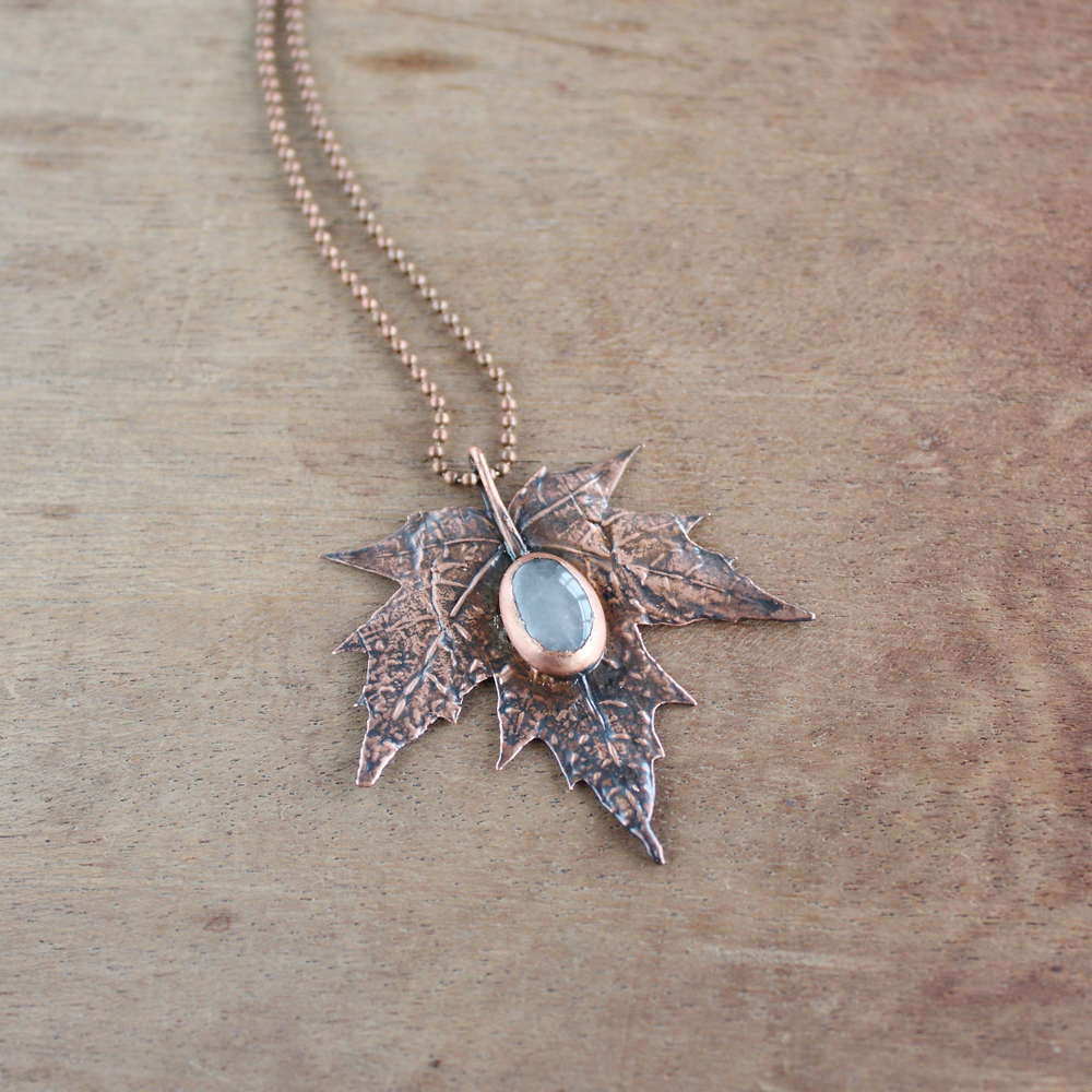 Maple leaf necklace