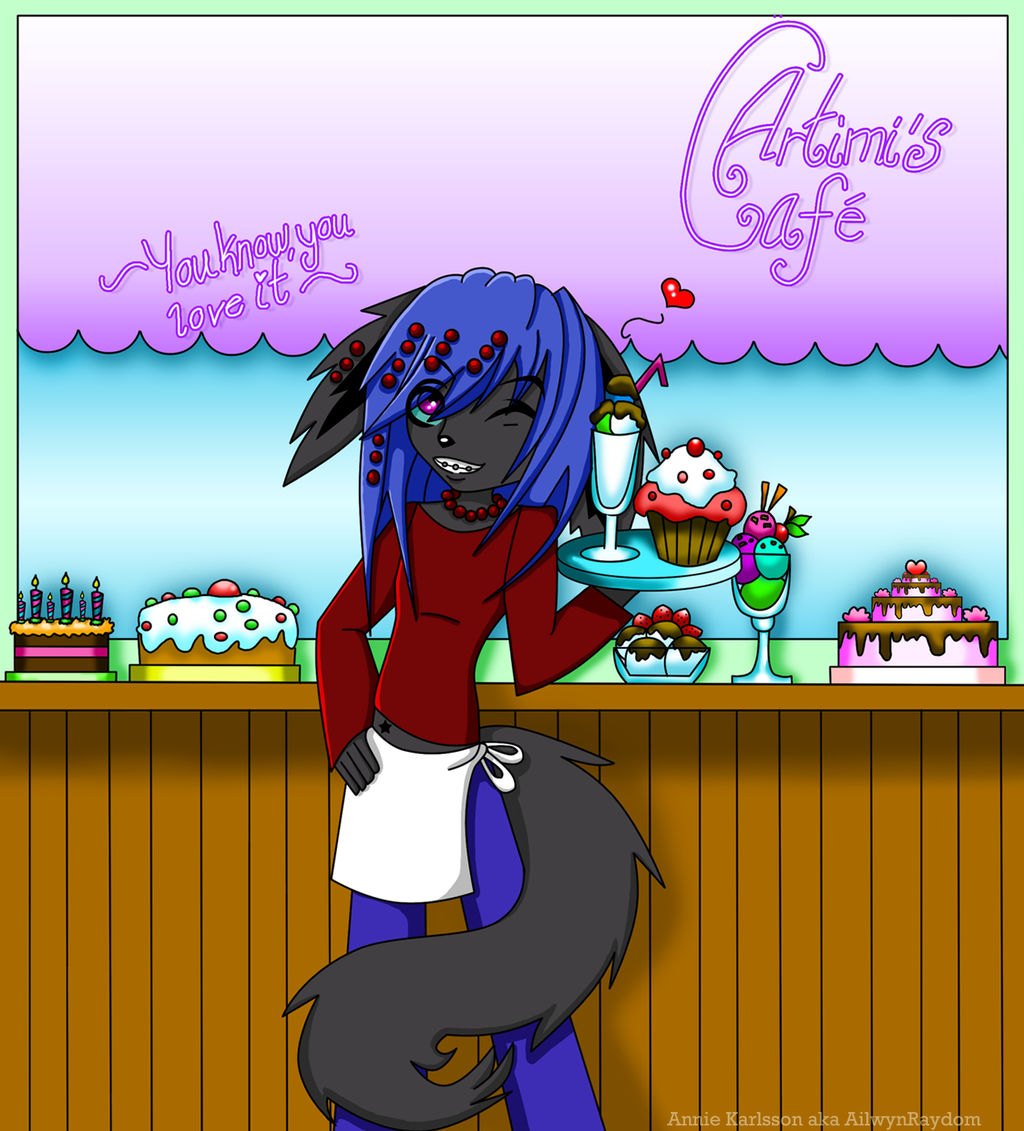 Cafe Blue Deviantart cafe by AnnietheGreenKitty on DeviantArt
