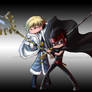 Kurogane and FayFaiFye chibi