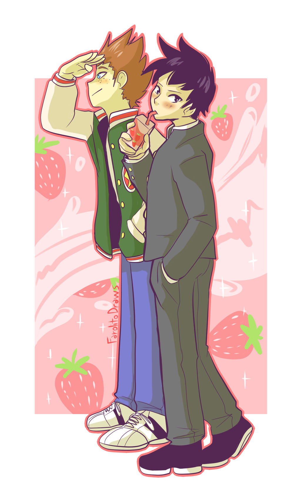 Shou Staring At Ritsu Ritsu and Shou by FarolitoProducciones on DeviantArt