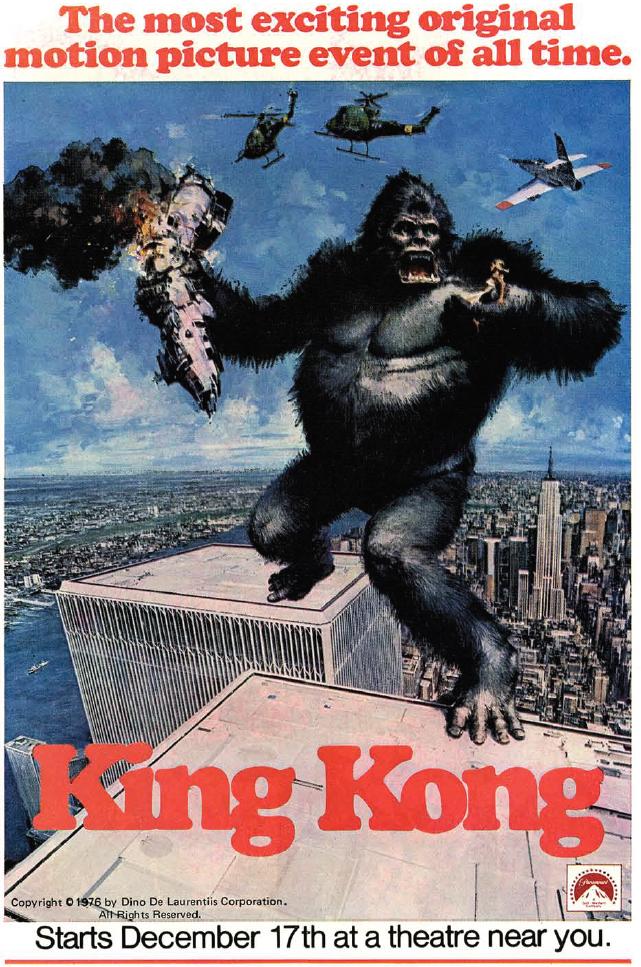 1977 King Kong in the top of twin towers, WTC