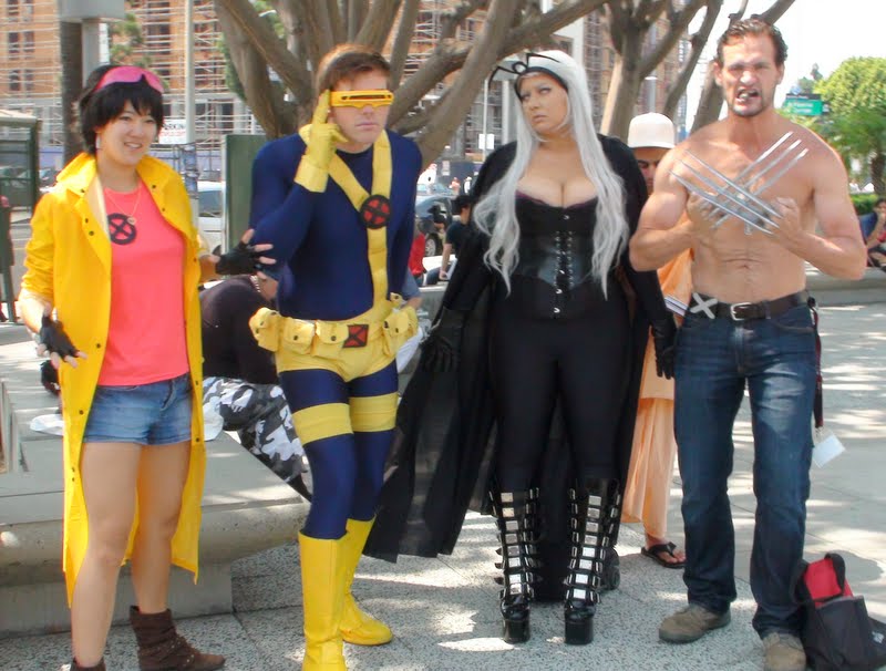 Jubilee, Cyclops, Storm, and Wolverine at AX 2013