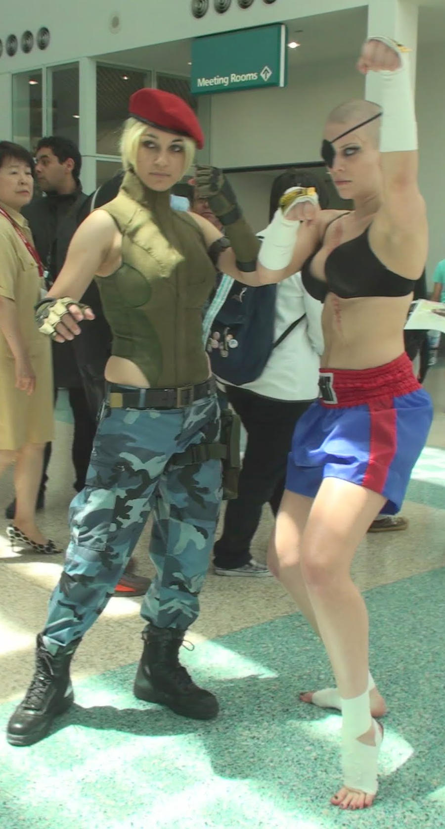 Cammy and female version of Sagat at AX 2013