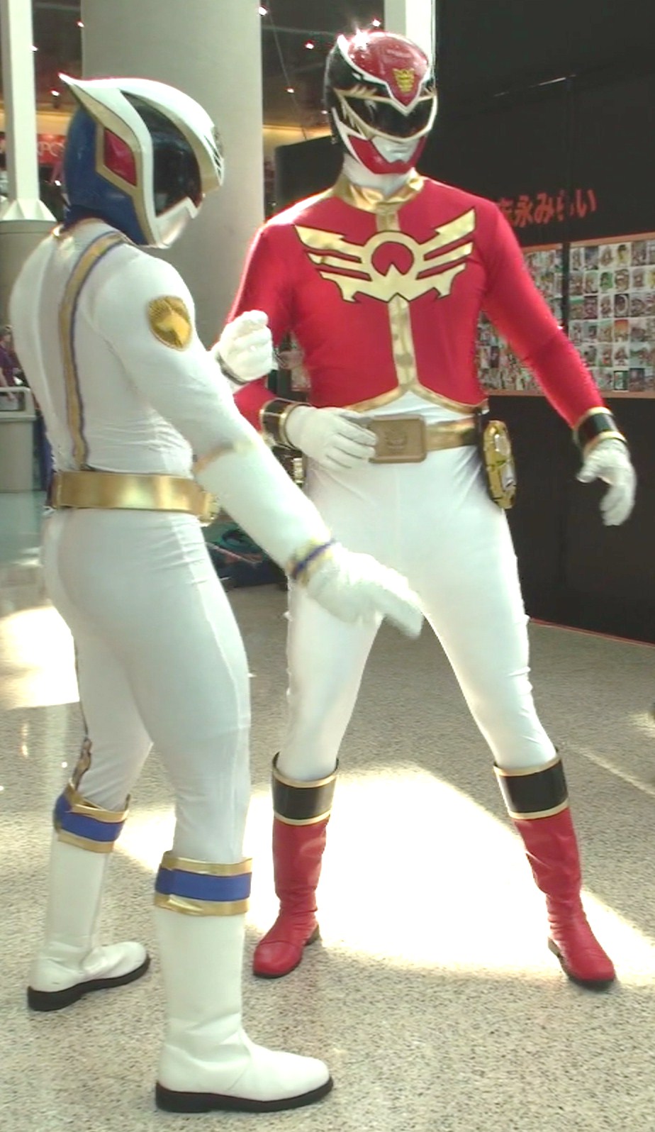 Mega Force Red Ranger and the SPD Omega Ranger