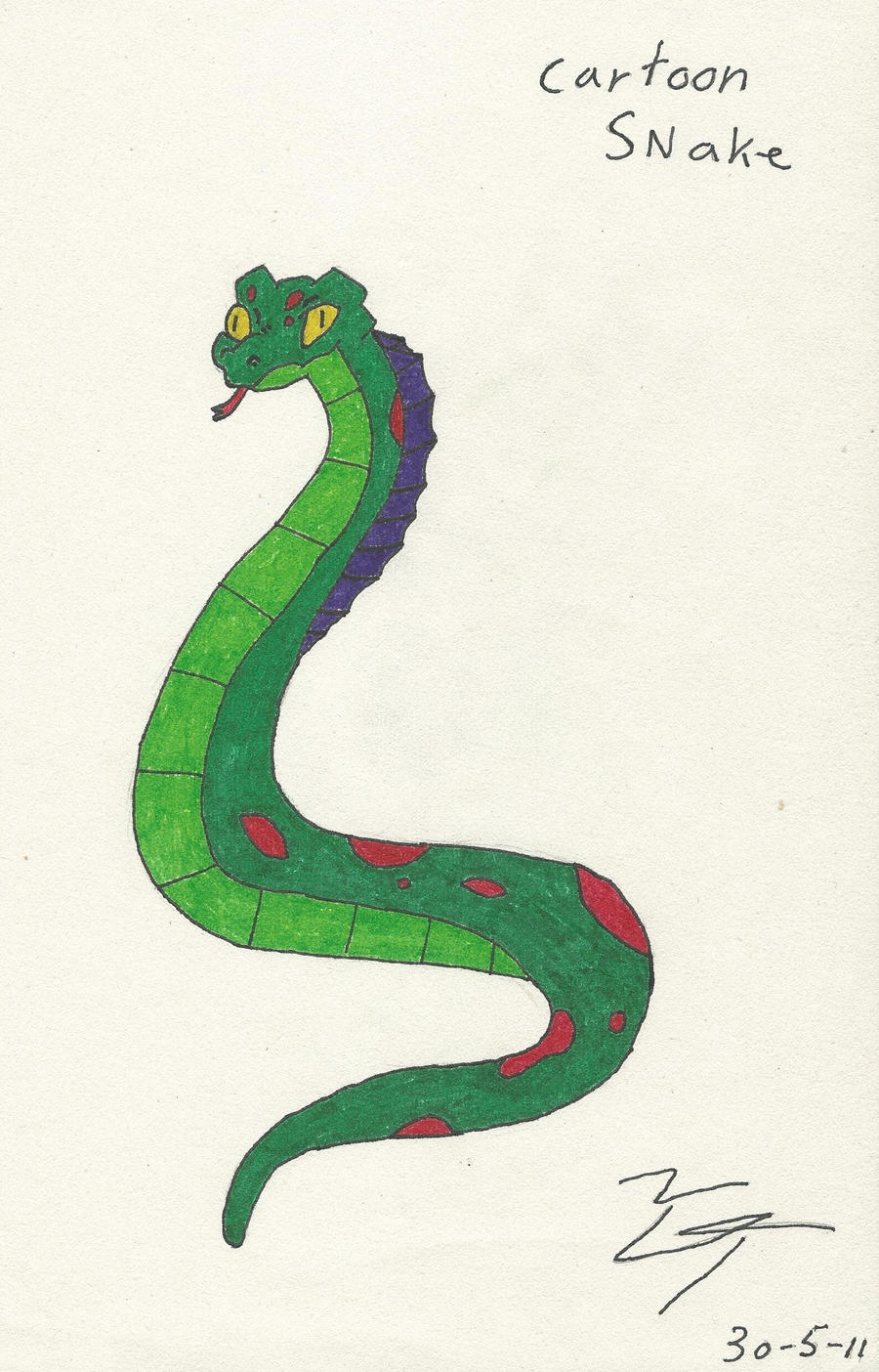 Cartoon Snake by Katla-cat on DeviantArt