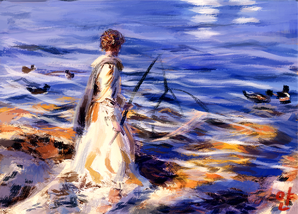 Lady Fishing