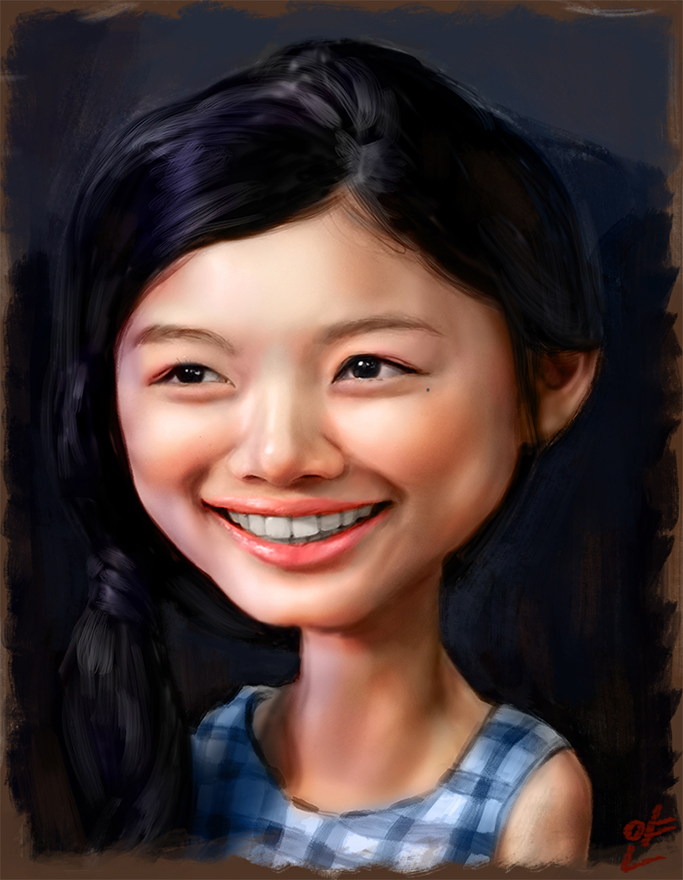 Kim Yu Jung caricature