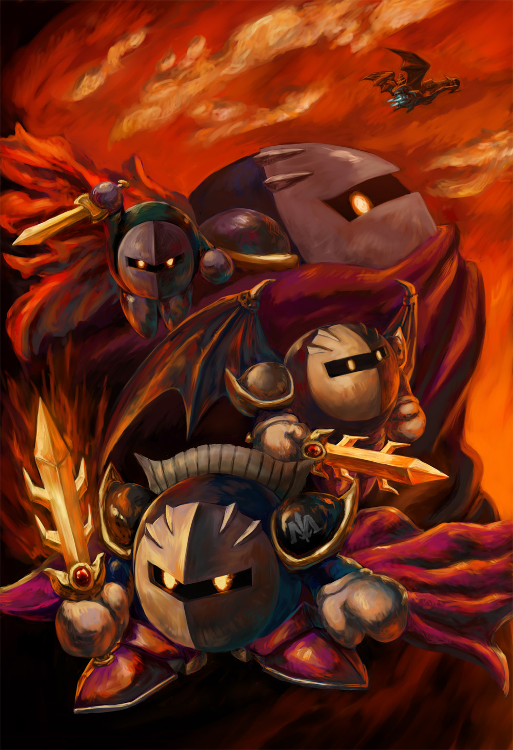 Meta Knight Rug Meta Knights by PUKU-MEDAMABUTA on DeviantArt