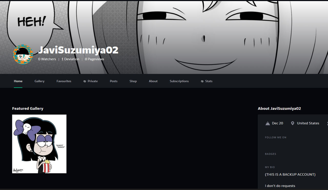 Backup Account by JaviSuzumiya on DeviantArt