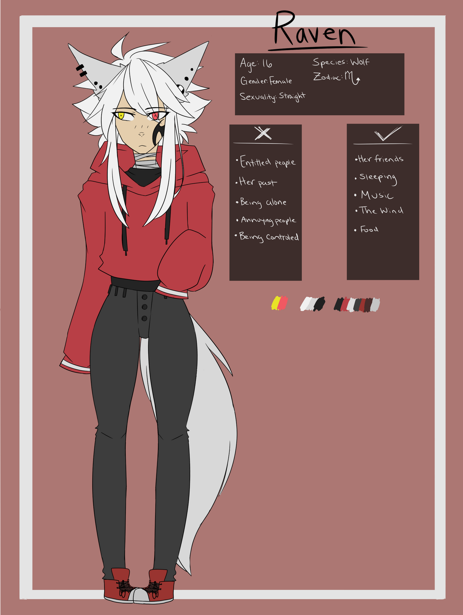 Raven reference sheet by Knifu-chan on DeviantArt