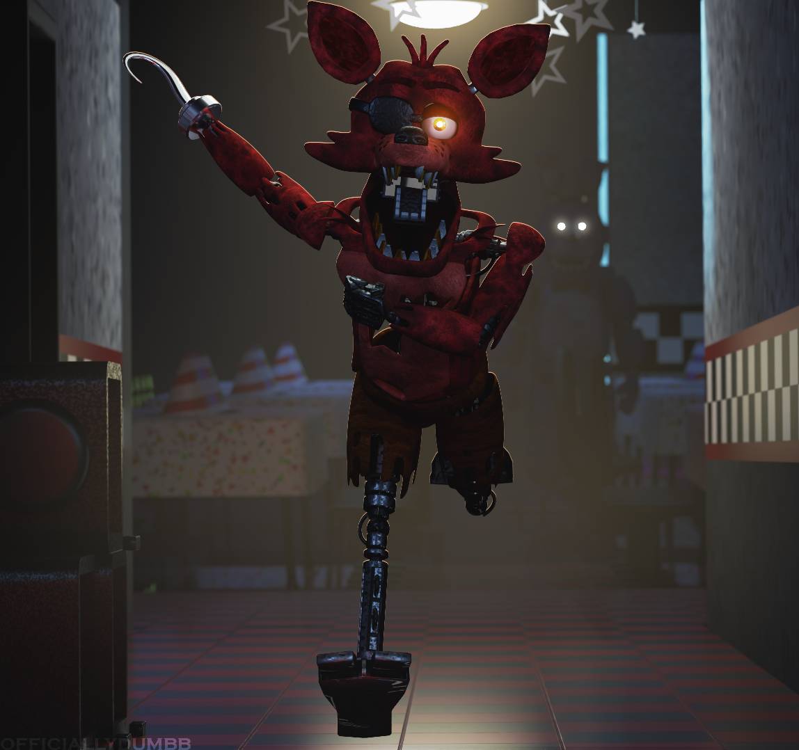 Foxy running in hall FNAF by AbbySchmidt on DeviantArt