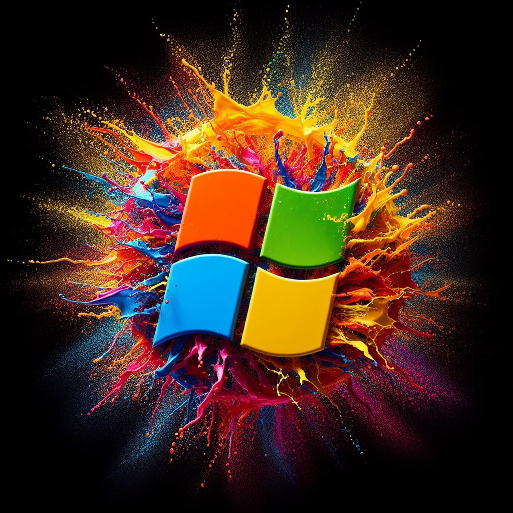 Windows logo being splashed. by ollybobs0912 on DeviantArt