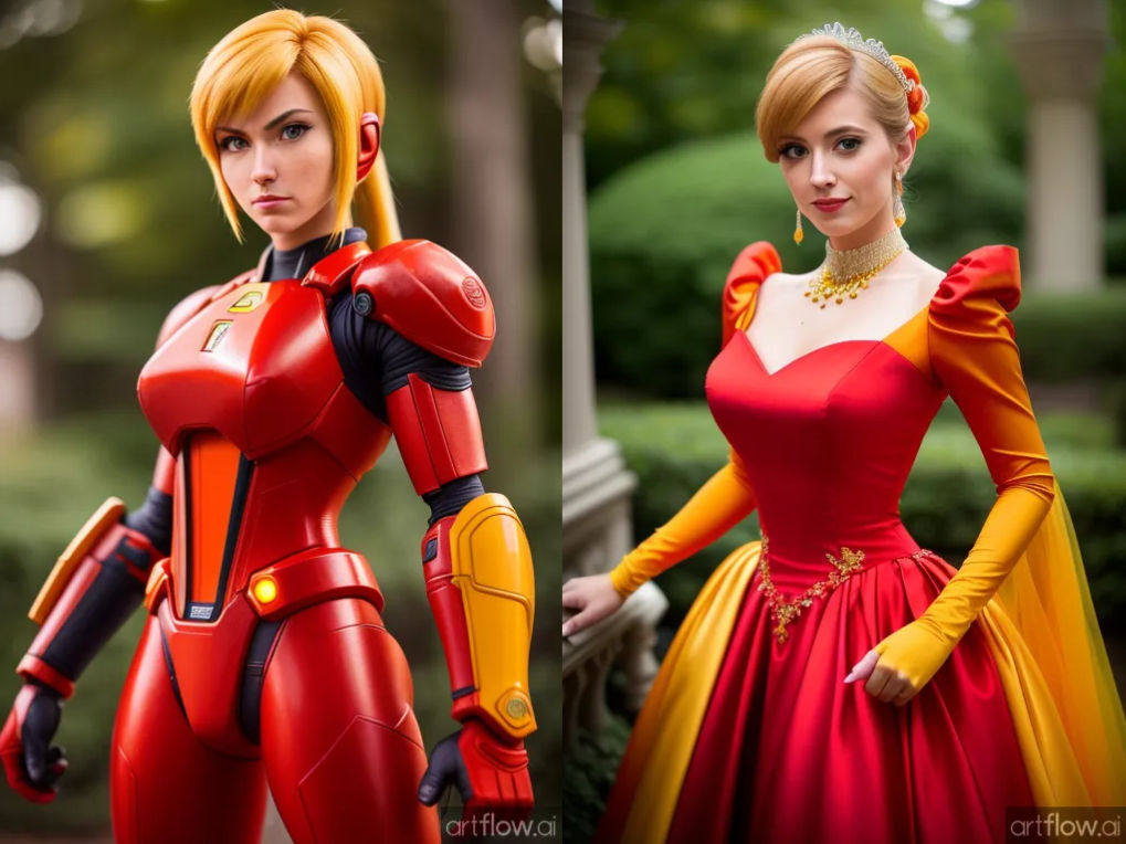 Princess Peach's Party - Samus Aran by zelonkarac on DeviantArt