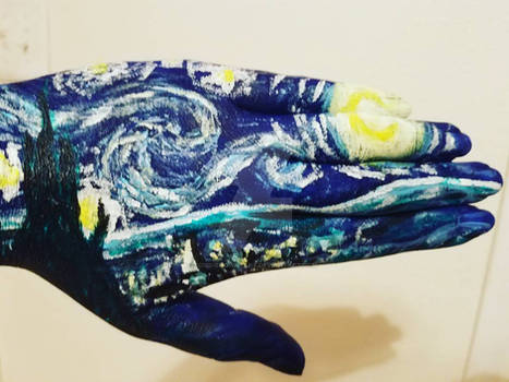 Starry Night Hand Painting