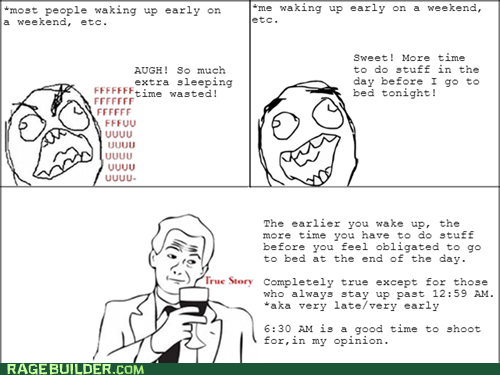 Rage Comic - Waking up (True Story)