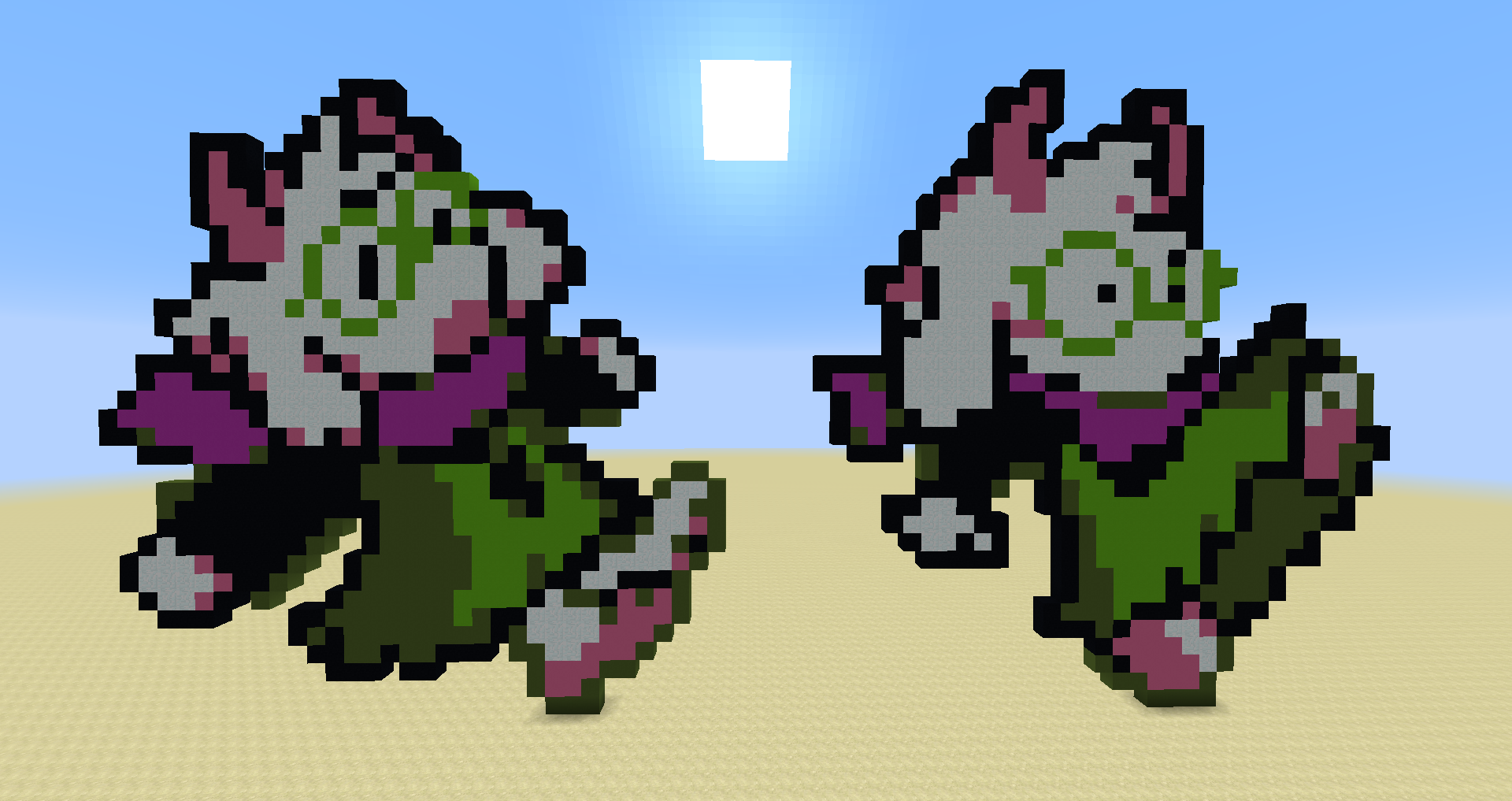 Minecraft Chef Ralsei Minecraft Pixel Art - Surprised Hatless Ralsei by SecminourTheThird on ...