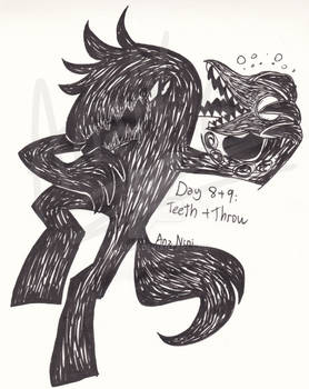 Inktober 2020 (Day 8+9) -- Teeth + Throw