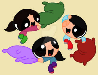 Me and my friends in a pillow's fight XD