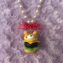 Hamburger Bear Necklace