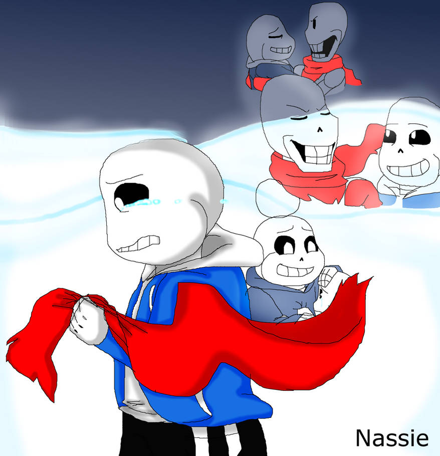 Undertale Sans papyrus mort ( papyrus dead) by nassiedevientart on