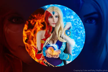 Crystal maiden and Lina cosplay~ Dota 2