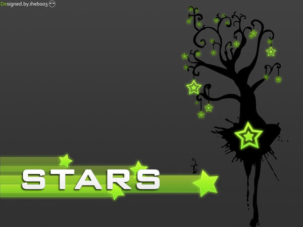 Green stars tree