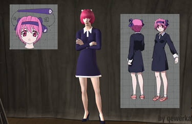 The sims 2 Elfen Lied Nana Dress outfit