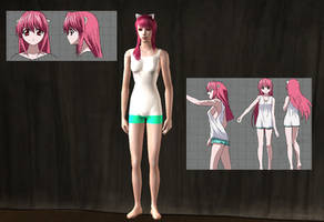 The Sims 2 - Elfen Lied Nyuu Shorts version 2