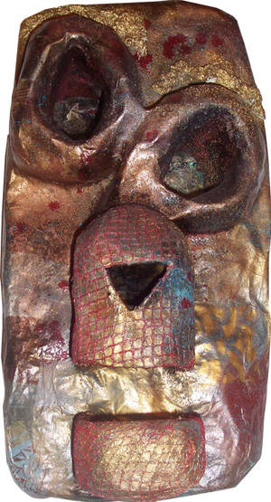 Paper mache masks weird