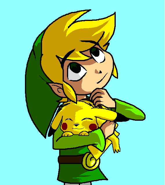 Toon Link and Pikachu