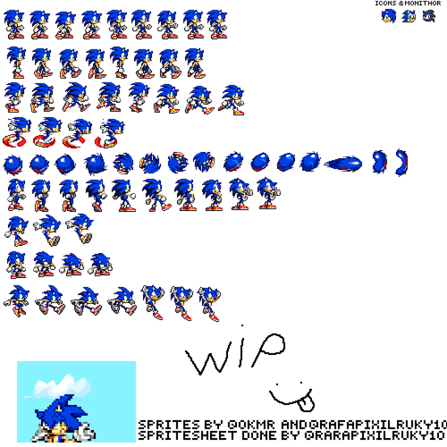 Sonic Advance Sprites by sonawchannel on DeviantArt