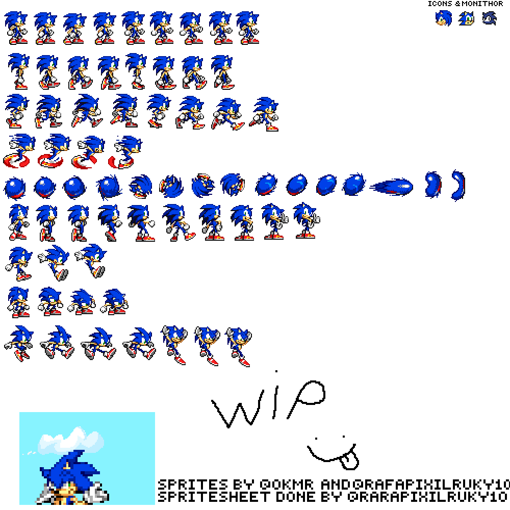 sonic advance - sonic spritesheet by rafapixelcreator on DeviantArt