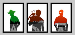 The Walking Dead Poster Set (Silhouette posters)