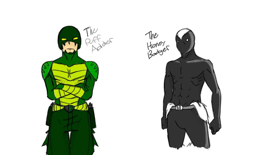 The HoneyBadger and The PuffAdder by MaccusNormann on DeviantArt