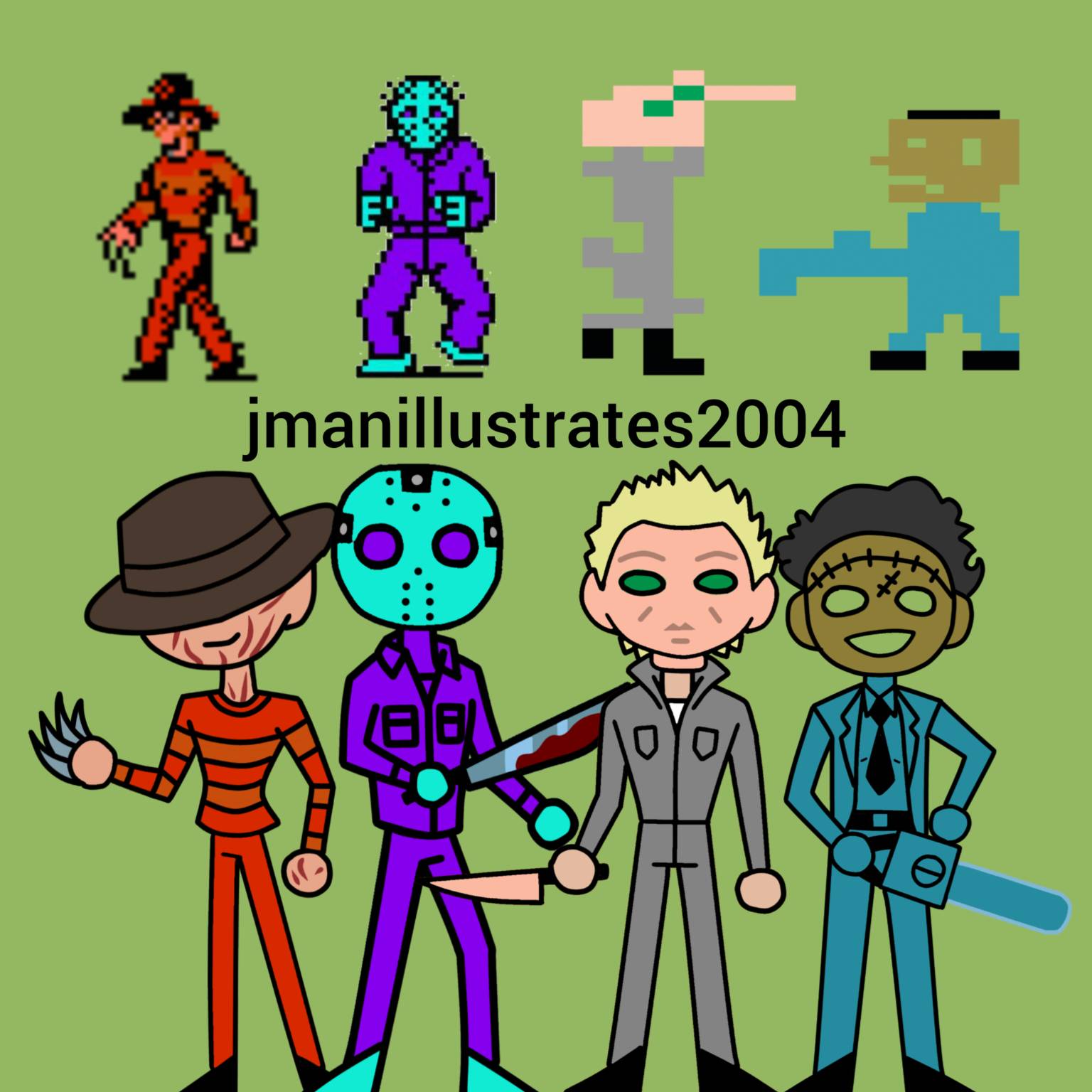 Retro Slashes Retro Slashers! by jmanillustrates2004 on DeviantArt