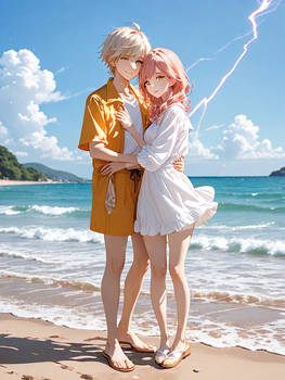 Lightning and Hope at the beach