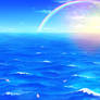 Fantasy World - Ocean Rainbow And Waves