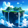 Floating Island Above The Clounds