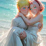 NaruSaku Wedding - Princess Carry - In Beach